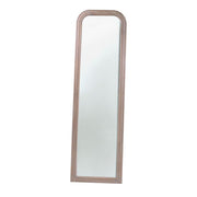Specchio da terra legno crema anticato opaco ovale cm50xh170x2