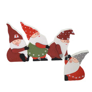 Babbo natale legno rosso cm12,8x5h8,5