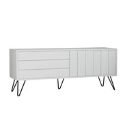 Porta TV con Struttura e 2 Ante a Ribalta Bianco  H 57 x L 139 x P 36 cm
