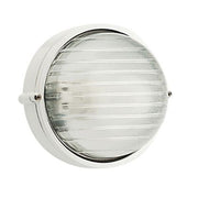 Plaf.Grande E27  linea industriale tonda  bianco