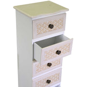 Mobiletto legno losanna 4 cassetti crema cm37x30h79.5