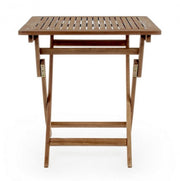 Tavolo Noemi per esterno in legno di acacia pieghevole  70x70x h73 cm
