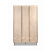 Armadio Bali 60B 3 ante e 3 cassetti effetto vimini