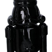 Soldatino resina laccato nero lucido cm8,5x8h38