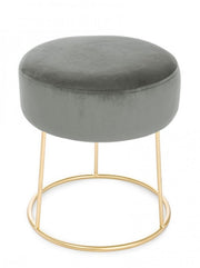 Pouf clarissa grigio oro design cm 35 x 40 h