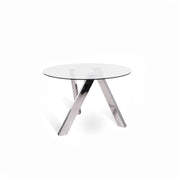 Tavolo fisso in vetro temperato trasparente 120x75h cm