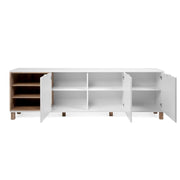 Madia 3 ante bianco rovere 200x35xh.64,5 cm