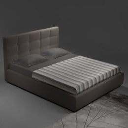 Letto una piazza e mezza con contenitore Napoli tortora
