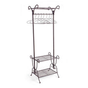 Attaccapanni in acciaio Marrone tre ripiani Marrone MELANIE 55x46x h170 cm