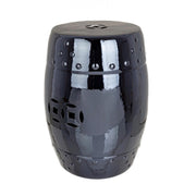Sgabello Sfinge Blues in ceramica