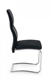 Sedia  salotto in ecopelle Nero THELMA 44x58x h104 cm