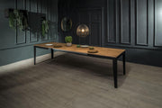 Tavolo allungabile rovere-nero 80 cm x 130- 290 cm H. 76 cm