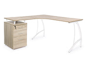 Scrivania angolo con cassettiera legno Kavita