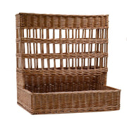 Cesta espositore in vimini rettangolare