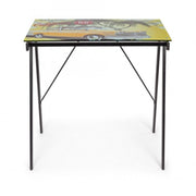 Scrivania Young California piano in vetro 113x58 cm