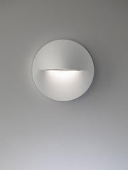 Applique tonda in alluminio pressofuso con diffusore satinato - 3W, 340 lumen, luce calda bianco