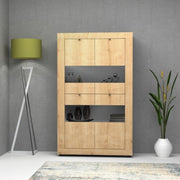 Vetrina Credenza da soggiorno quattro ante Rovere FIESTA 102x45x h162 cm