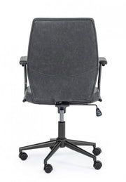 Poltrona ufficio ecopelle nero Jamie cm 67 x 58 x 93