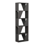 Libreria antracite 5 ripiani Frame 54xx24xh.168 cm