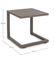 Tavolino per esterno in alluminio Caffè HILDE YK14 40x40x h40 cm