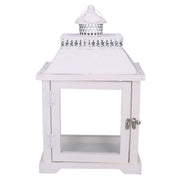 Lanterna legno bianco quadro cm24x16h39