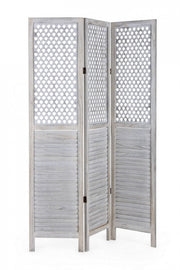 Paravento 3 ante Hole bianco antico 120x170 cm