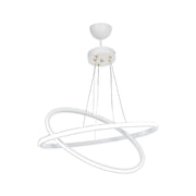 Lampada a sospensione Muso due anelli bianchi Led MDL4438