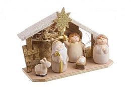 6x Nativita' Emmaus C-Capanna C-Led