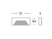 Segna Passo 3W Led 4000K  linea trend  alluminio