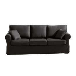 Divano Country 3 posti grigio soro 95 215 cm.