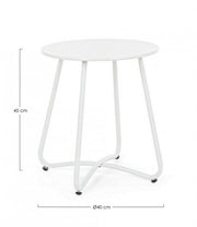 Tavolino Wissant Bianco D40 in metallo
