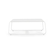 Tavolino per esterno in alluminio Bianco MERRIGAN 105x62x h38 cm
