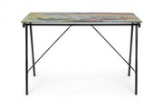 Scrivania Young California piano in vetro 113x58 cm