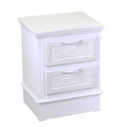Mobiletto legno liverpool 2 cassetti bianco cm37x30h49