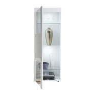 Vetrina moderna bianco lucido 1 anta grigio cemento L.61 P.42 H.167 cm