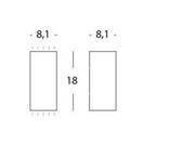 Applique 6W+6W Led 3000K  linea tower  bianco