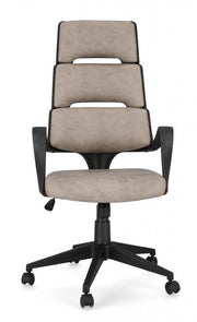 Poltrona direzionale Bart moderna da ufficio in tessuto grigio