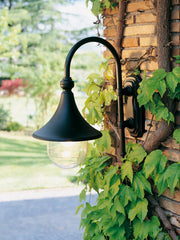 Lampada da esterno in alluminio pressofuso con diffusore trasparente - Altezza max 150mm - Potenza max 60W nero
