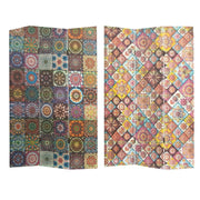Paravento stampa 3 ante maioliche cm 120,6x2,5xh180,6x2,5xh180
