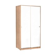 Armadio SWD4362024 con appendiabiti e ante scorrevoli bianco e rovere