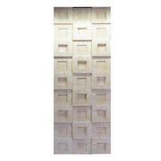 Quadro dipinto bianco con quadretti cm50x150x3-5