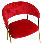 Poltrona in velluto Brendeburgo rosso