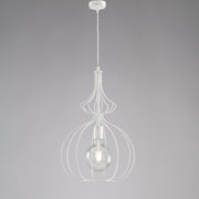 Lampadario moderno bianco urban industrial cm 35