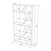 Libreria moderna moderna divisorio bianca cm 84x22x157 h EFFEZ