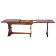 Tavolo in legno massello rettangolare allungabile colore noce 85x180-360xh79 cm EFFEZ
