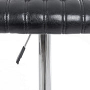 Sgabello da bar in similpelle Nero BARCLAY 46x51,5x h88,5-109,5 cm