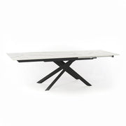 Tavolo allungabile con top in marmo calacatta 170/270x90x76h cm