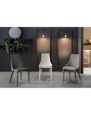4x Sedia in similpelle Myriam bianca STS