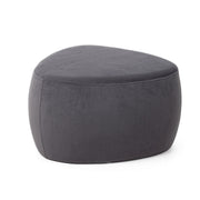 Pouff Stone grigio scuro effetto velluto