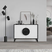 Madia Gora 110x35.6x82 cm Struttura Bendir e Ante Bianco